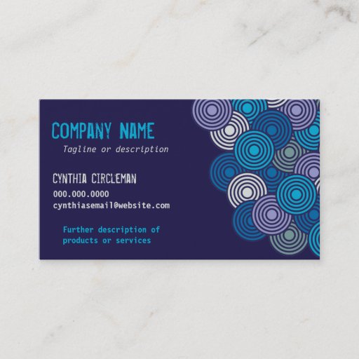 Customizable Circle Cluster Business Card