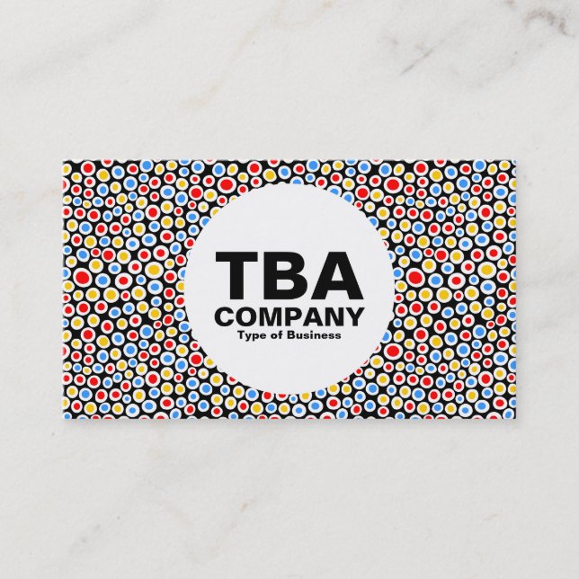 Circle - Color Spots Pattern 230515 Business Card (Front)