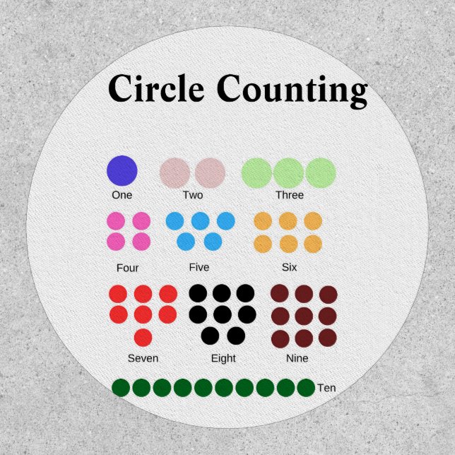 Circle countingschool teacher kids chart editable  patch (Front)