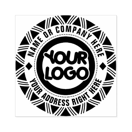 Circle Custom Business Logo Rubber Stamp