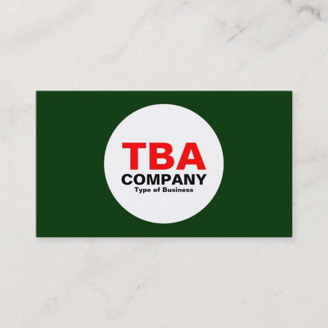 Circle - Dark Green Business Card (Front)