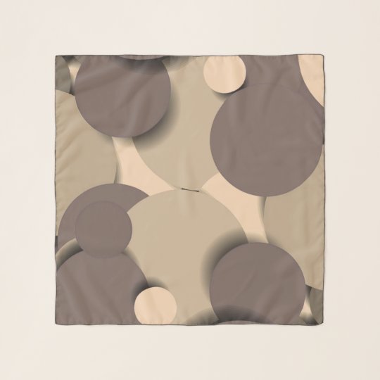 Circle Design Neutrals Chiffon Scarf Zazzle Com