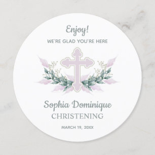 CIRCLE Dinner Plate Thank You Card Christening