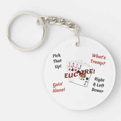 Circle Double_Sided Keychain _ Euchre