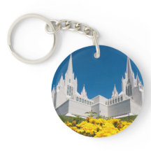 Circle (double-sided) Keychain San Diego Temple