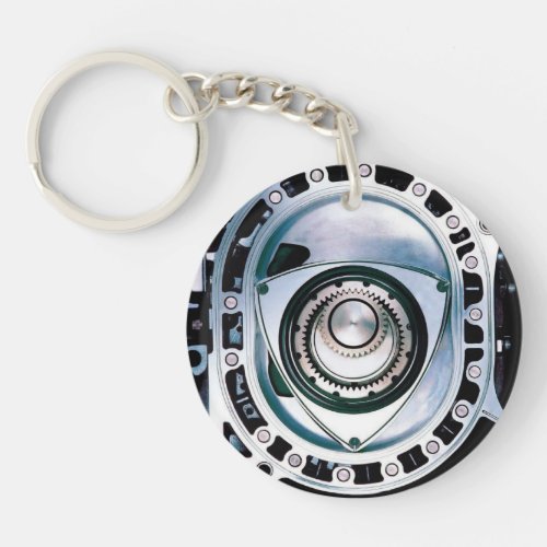 Circle double_sided Rotary Keychain