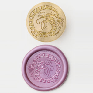 circle dragon wax seal stamp