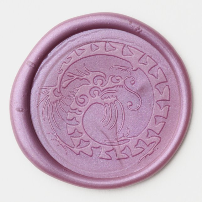 circle dragon wax seal stickers (Front)