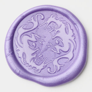 circle dragons wax seal stickers