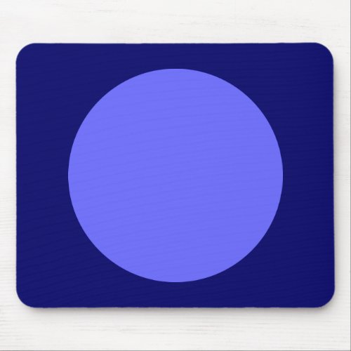 Circle _ Electric Blue and Dp Navy Mouse Pad