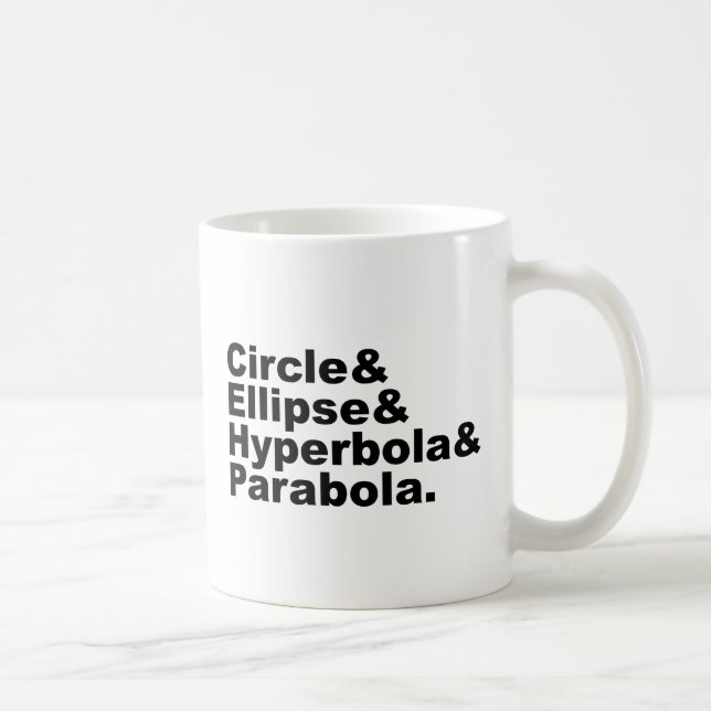 Circle Ellipse Hyperbola Parabola | Conic Sections Coffee Mug (Right)