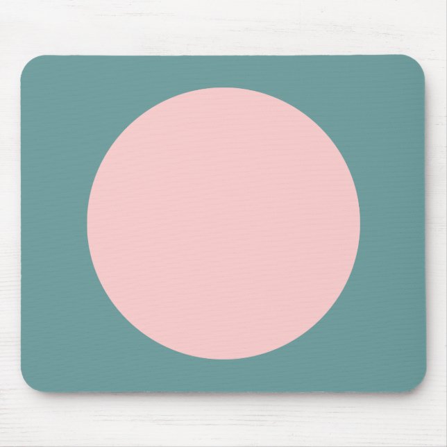 Circle - Faded Pink with Ocean Green Mouse Pad (Front)