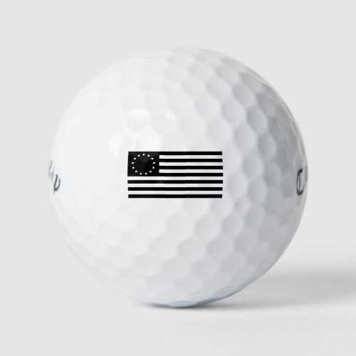 Circle Flag Civil War Black Means No Prisoners Golf Balls