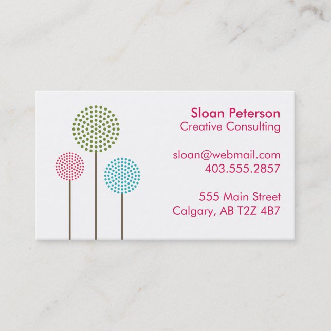 Circle Flower Business Card (Front)