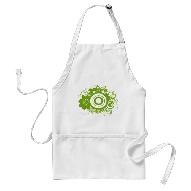 Circle Flowers Swirly - Customized - Customized Adult Apron (Front)