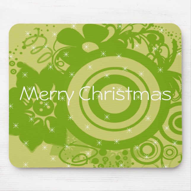 Circle Flowers Swirly - Customized Mouse Pad (Front)