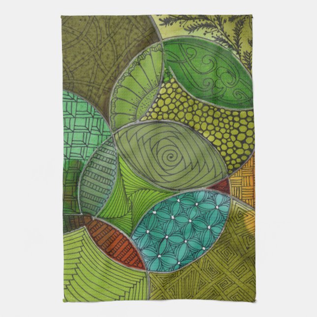 Circle fun kitchen towel (Vertical)