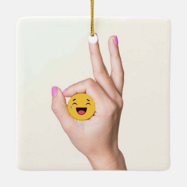 Circle Game Ok Got You Ceramic Ornament (Back)