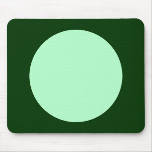 Circle - Ghost Green and Dk Green Mouse Pad