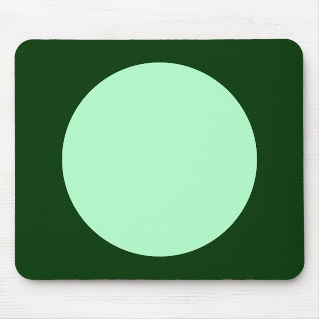Circle - Ghost Green and Dk Green Mouse Pad (Front)
