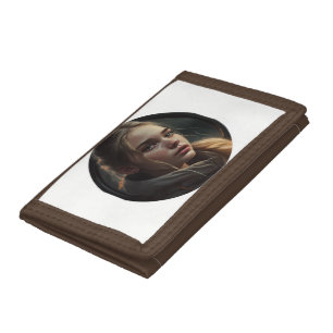 Circle girl tri-fold wallet