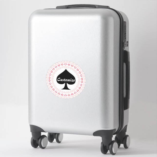 Circle Hearts Black Spade Thunder_Cove Sticker (Suitcase)