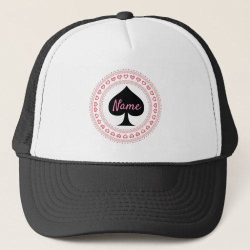 Circle Hearts Black Spade Thunder_Cove  Trucker Hat