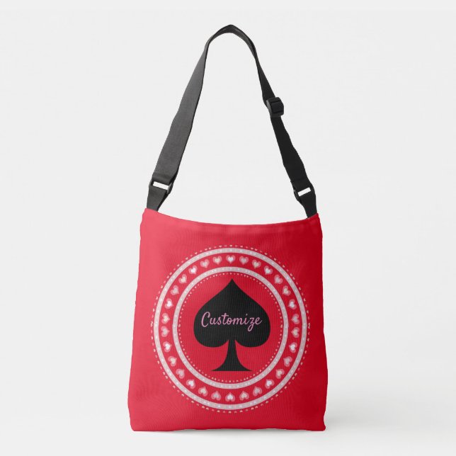 Circle Hearts Black Spades Thunder_Cove  Crossbody Bag (Front)