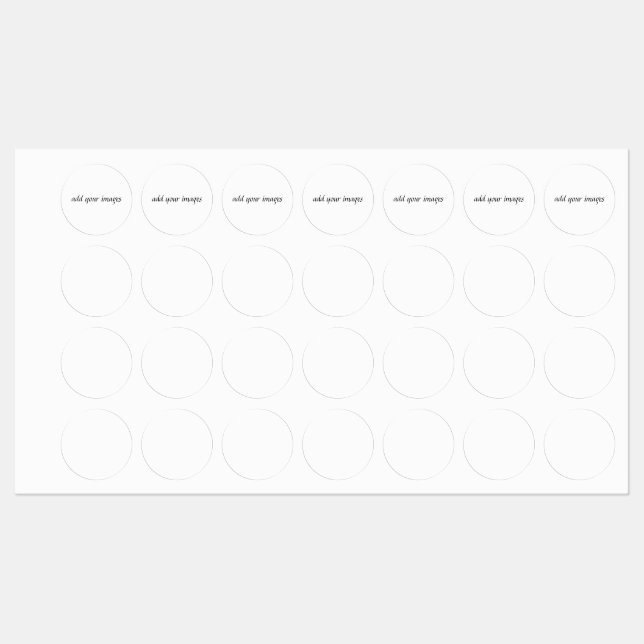 Circle Iron-On Label (1") Iron-On Clothing Labels (Sheet)