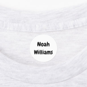 Circle Iron On Labels Your Name