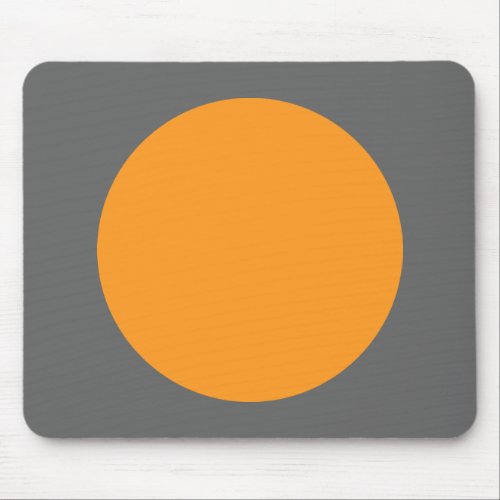 Circle _ Light Orange with Gray Mouse Pad