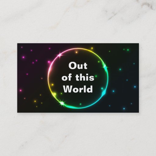 Customizable Circle lighting effect business card