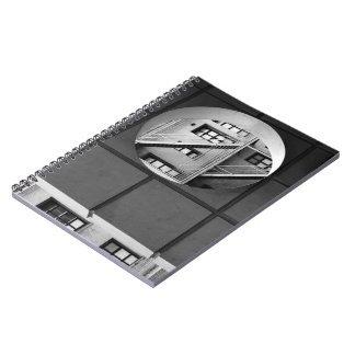 Circle & Lines Architecture Black and White Photo Notebook