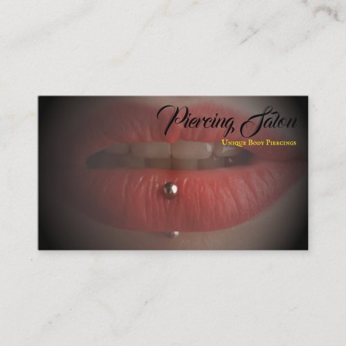 Circle Lips Piercing photo Business Card