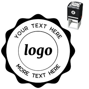 Circle Logo With Text Business Rubber Stamp