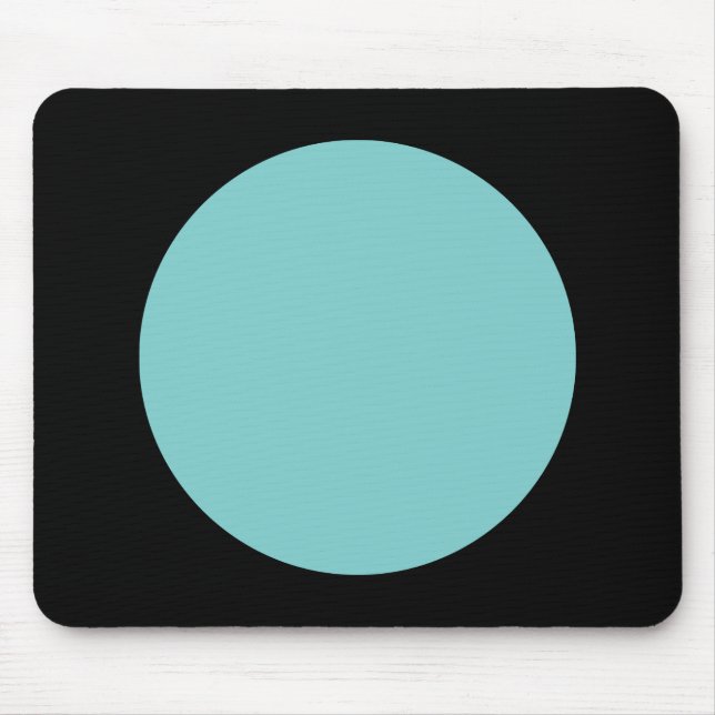Circle - Lt Blue Green and Black Mouse Pad (Front)