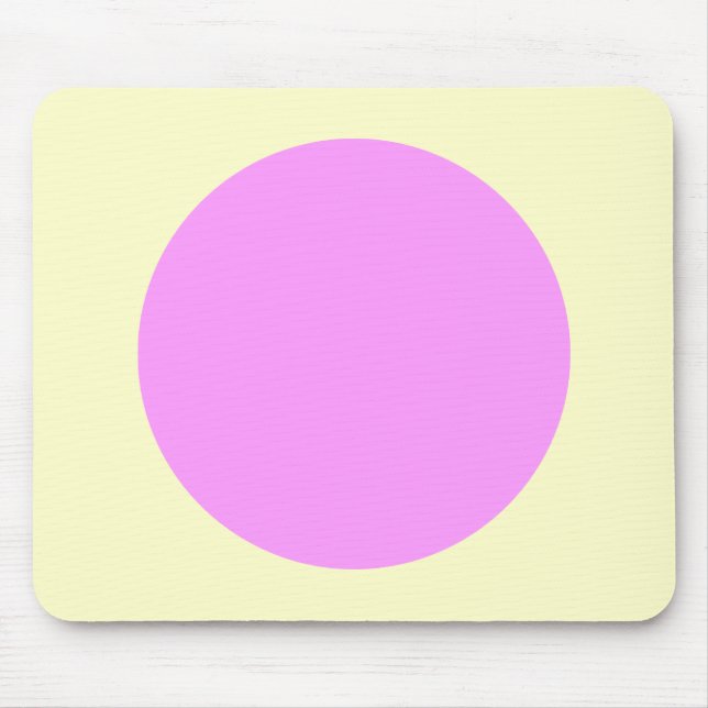 Circle - Lt Violet and Pale Yellow Mouse Pad (Front)