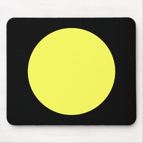 Circle _ Lt Yellow and Black Mouse Pad