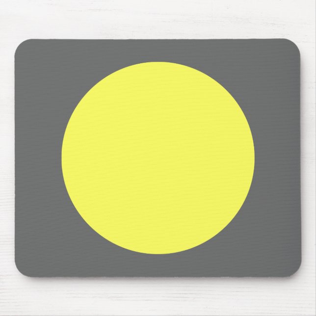 Circle - Lt Yellow and Gray Mouse Pad (Front)