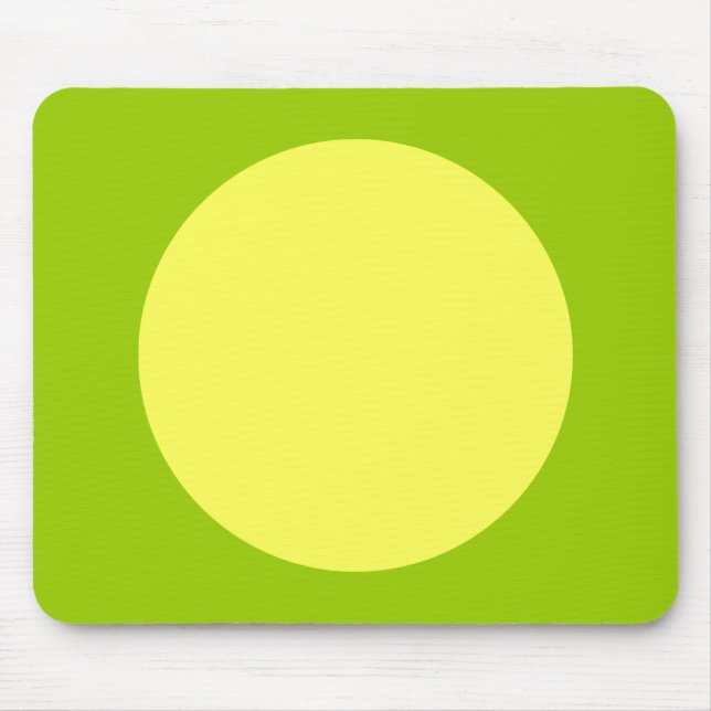 Circle - Lt Yellow and Martian Green Mouse Pad (Front)