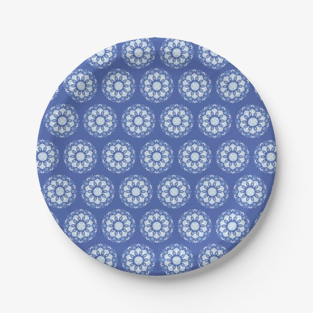 Circle Mandala Pattern   Paper Plates (Front)