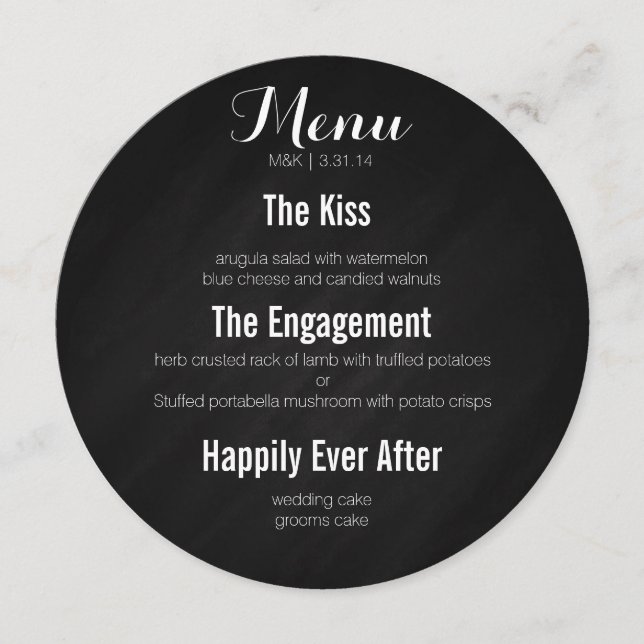 Circle menu - story of our love (Front)