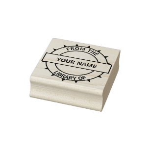 Circle Modern Book Plate Stamp