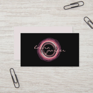 Circle Modern Watercolor Elegant Professional Business Card