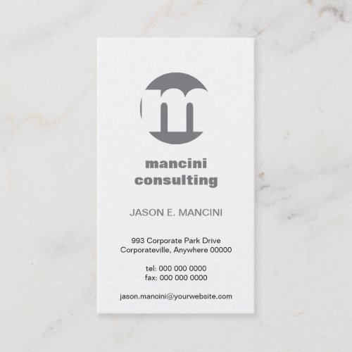 Circle Monogram Business Card