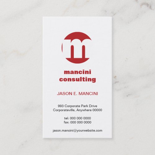 Circle Monogram Business Card