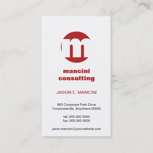 Customizable Circle Monogram Business Card