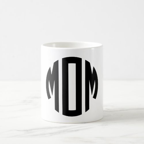 Circle Monogram MOM Coffee Mug