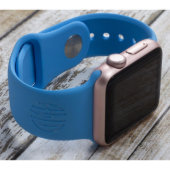 Circle Monogram Slim Sports Apple Watch Band (Front Left)