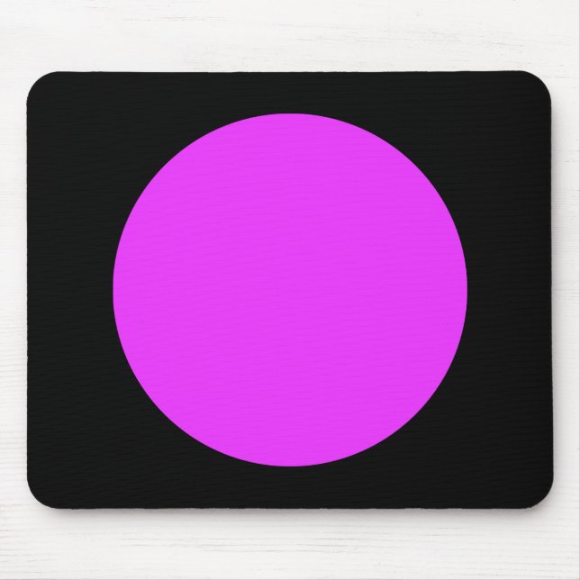 Circle - Neon Purple on Black Mouse Pad (Front)